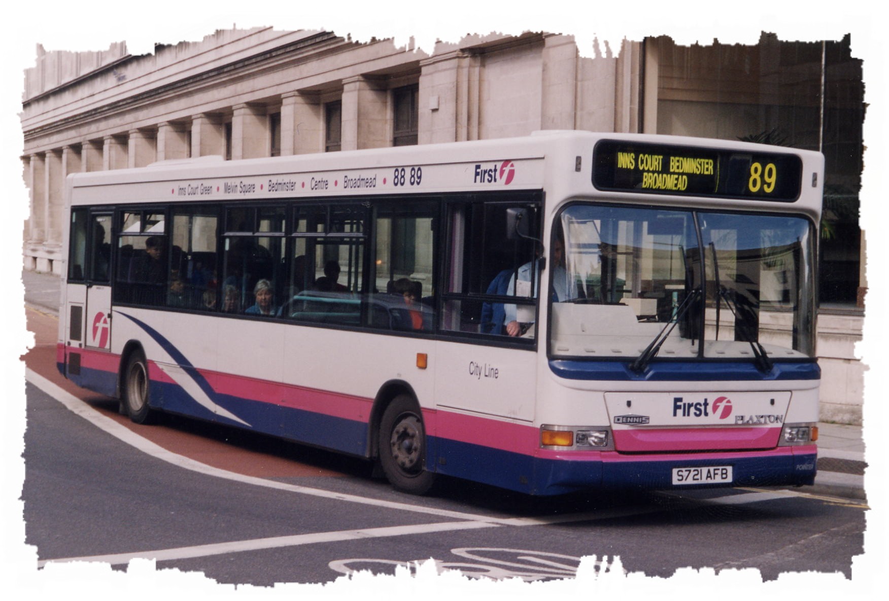 First in Bristol,  - Dennis Dart SLF S721 AFB